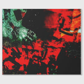 オレンジ色の抽象芸術ラッピング紙、明るさの喜び ラッピングペーパー (フラット)