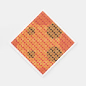 オレンジ色の抽象芸術水玉模様(濃色) g9 スタンダードランチョンナプキン (角)