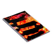 オレンジ色の抽象芸術、スパイラルフォトノートブック、ストリップローズ ノートブック (右側)