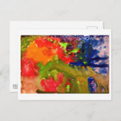 オレンジ色の抽象芸術#1 ポストカード (正面/裏面)