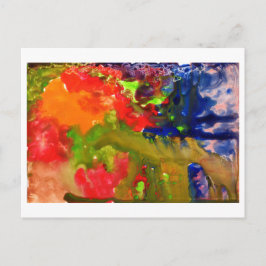 オレンジ色の抽象芸術#1 ポストカード