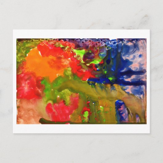 オレンジ色の抽象芸術#1 ポストカード (正面)