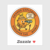 オレンジ色の探検家が世界を発見 シール (シート)