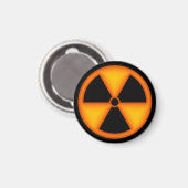 オレンジ色の放射線シンボル マグネット (正面/裏面)