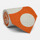 オレンジ色の散在スポットオンストーンレザープリント ネクタイ (ロール)
