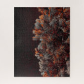 オレンジ色の斑点のある松のデジタルアート ジグソーパズル (縦)