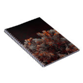 オレンジ色の斑点のある松のデジタルアート ノートブック (右側)