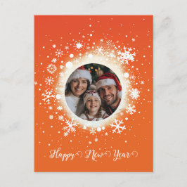 オレンジ色の新年 シーズンポストカード