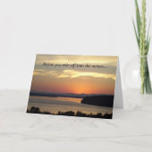 オレンジ色の日没の写真ハッピー・リタイア カード (正面)