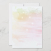 オレンジ色の星の花嫁と花婿のためのアドバイス 招待状 (裏面)