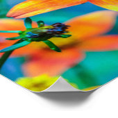 オレンジ色の星花 ポスター (角)