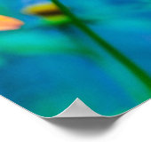 オレンジ色の星花 ポスター (角)