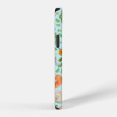 オレンジ色の春の花 iPhoneケース (右側面)