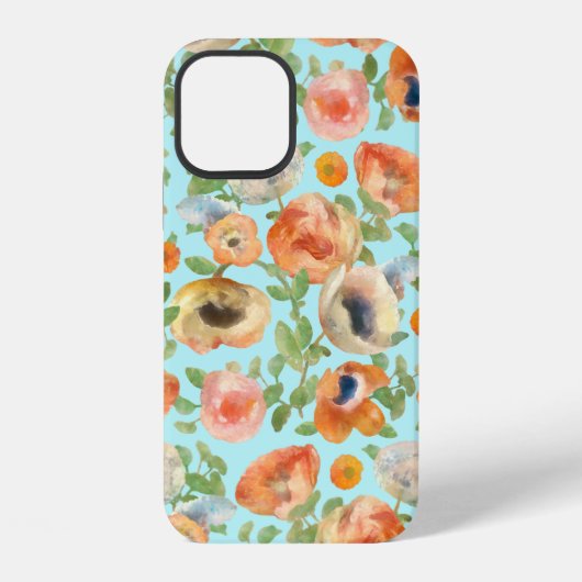 オレンジ色の春の花 iPhoneケース (裏面)