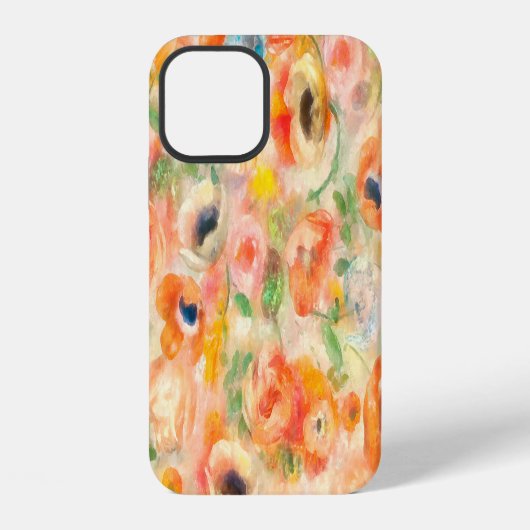 オレンジ色の春の花 iPhoneケース (裏面)