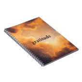 オレンジ色の曇り美学の感謝ジャーナル ノートブック (右側)