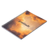 オレンジ色の曇り美学の感謝ジャーナル ノートブック (左側)