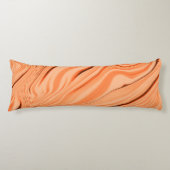 オレンジ色の曲線状の茶色の円柱の濃淡 ボディピロー (正面)
