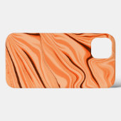 オレンジ色の曲線状の茶色の円柱 Case-Mate iPhoneケース (裏面 (横))
