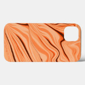 オレンジ色の曲線状の茶色の円柱 Case-Mate iPhoneケース (裏面 (横))