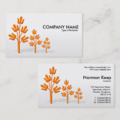 オレンジ色の木が3本 名刺 (正面/裏面)