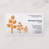 オレンジ色の木が3本 名刺 (裏面)