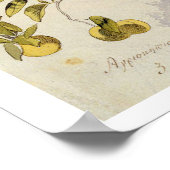 オレンジ色の木、1863 （グラファイトの上にペンとインク） ポスター (角)