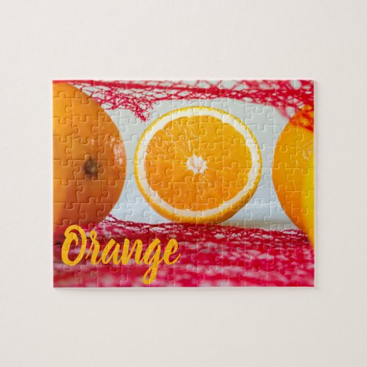 オレンジ色の果実でビーガンとベゲアトリア ジグソーパズル (横)