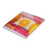 オレンジ色の果実でビーガンとベゲアトリア タイル (側面)