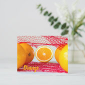 オレンジ色の果実でビーガンとベゲアトリア ポストカード (スタンド正面)