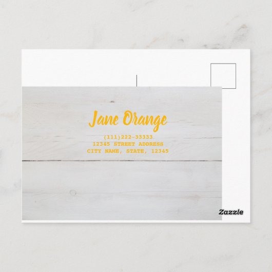 オレンジ色の果実でビーガンとベゲアトリア ポストカード (裏面)