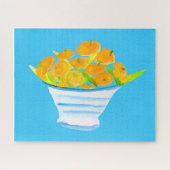 オレンジ色の果実水色の果実 ジグソーパズル (横)