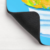 オレンジ色の果実水色の果実 マウスパッド (コーナー)