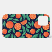 オレンジ色の果実:カラフルヴィンテージシームレス Case-Mate iPhoneケース (裏面 (横))