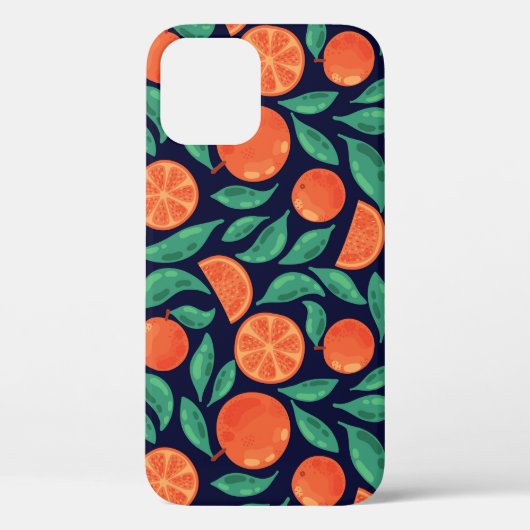 オレンジ色の果実:カラフルヴィンテージシームレス Case-Mate iPhoneケース (裏面)