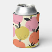 オレンジ色の果実、シームレスな夏のパターン。 缶クーラー (缶正面)