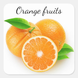オレンジ色の果実 スクエアシール