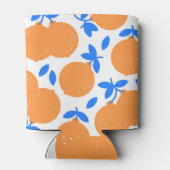 オレンジ色の果実：絶妙な青の曲がったパターン。 缶クーラー (裏面)