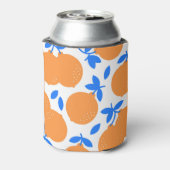 オレンジ色の果実：絶妙な青の曲がったパターン。 缶クーラー (缶裏面)