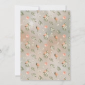 オレンジ色の柑橘グリーン小さな天使 性別発表 招待状 (裏面)