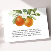 オレンジ色の柑橘系フローラブックベビーエンクロージャカード エンクロージャーカード
