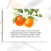 オレンジ色の柑橘系フローラブックベビーエンクロージャカード エンクロージャーカード