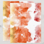 オレンジ色の染みソフトパステルスクラップブック (正面/裏面)