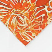 オレンジ色の柔らかい花 フリースブランケット (角)