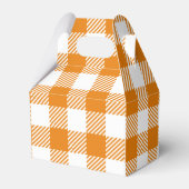 オレンジ色の格子柄のフクロウ – Happy Thanksgiving フェイバーボックス (裏面サイド)