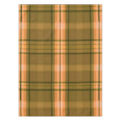 オレンジ色の格子模様のテーブルクロス テーブルクロス (正面)