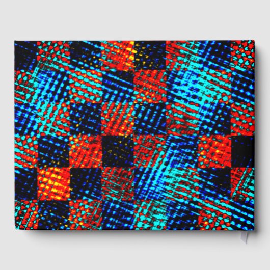 オレンジ色の格子模様は赤く、青く、汚フェイクい ゲストブック (裏面)