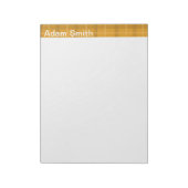 オレンジ色の格子状のメモパーソナライズされた帳 ノートパッド (回転)