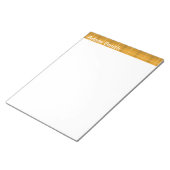 オレンジ色の格子状のメモパーソナライズされた帳 ノートパッド (アングル)