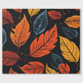 オレンジ色の森：暖かいトーンの紅葉 ラッピングペーパー (フラット)